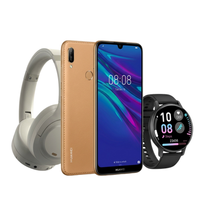 Huawei Y6 Prime + Smart Watch + Headphones