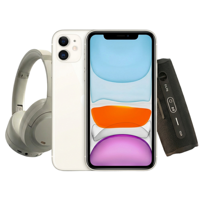 iPhone 12 + Speaker + Headphones