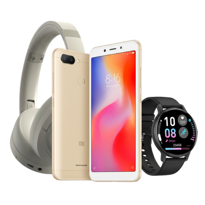 Xiaomi Redmi 6 + Smart Watch + Headphones