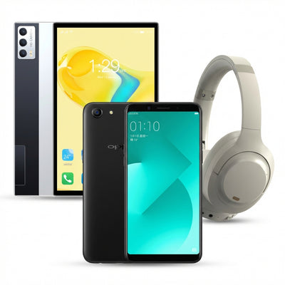 Oppo A83 + Tablet + Headphones